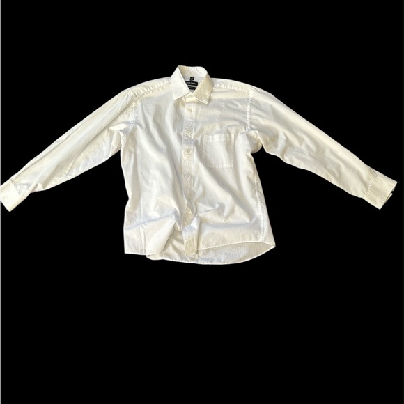 Pierre Cardin Slim Fit Long Sleeve Button Up Shirt Men’s M 15–15.5 White - Picture 1 of 1